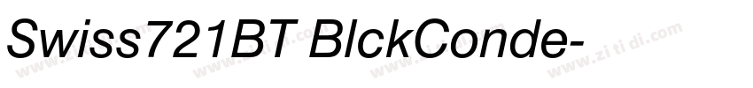 Swiss721BT BlckConde字体转换